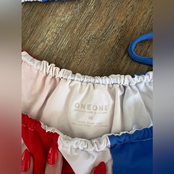 NWOT Red, White, and Blue Tie Bikini - Picture 6 of 6